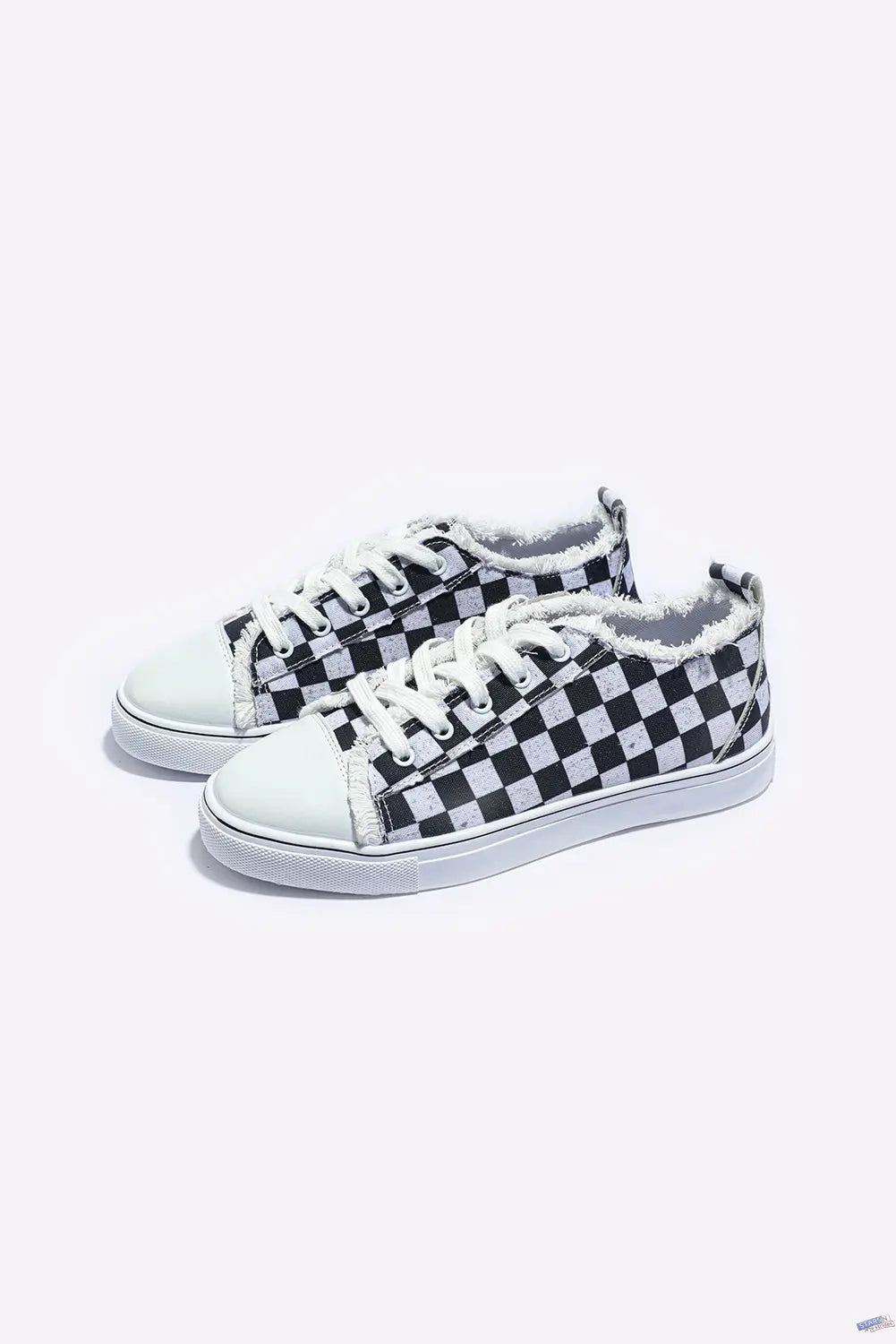 Black Checkered Sneakers Lovely Girl World