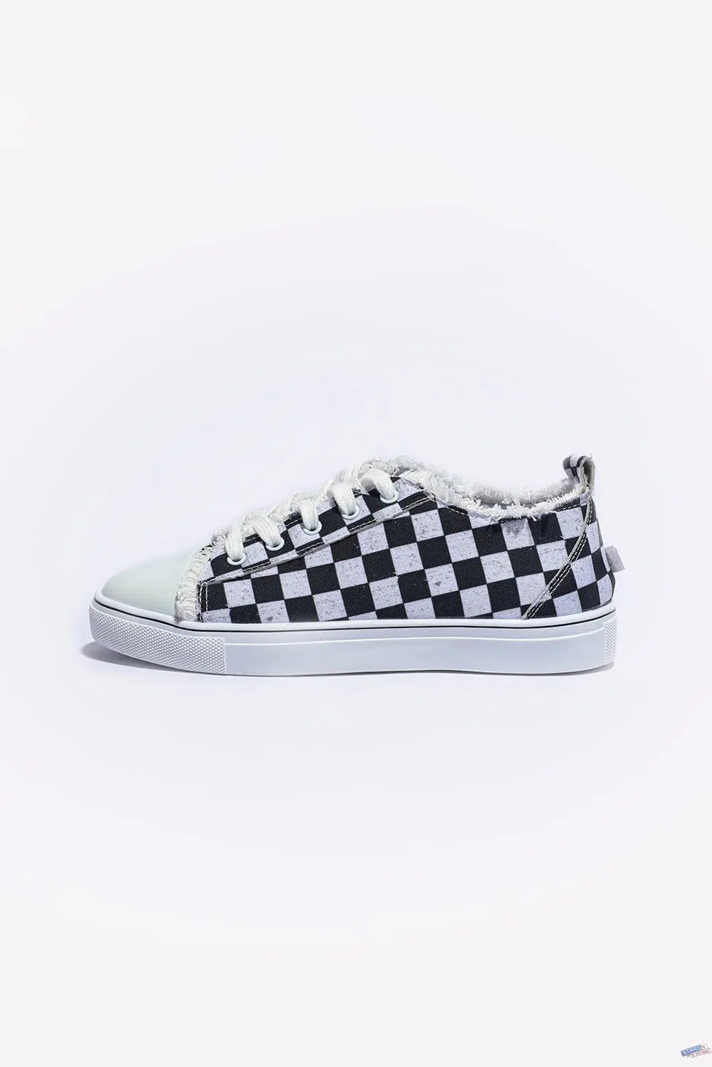 Black Checkered Sneakers Lovely Girl World